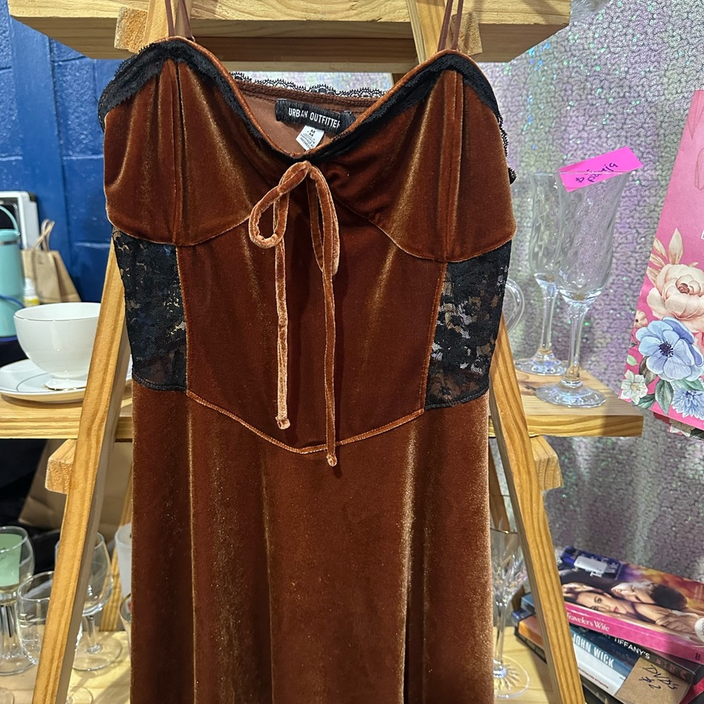 Urban Outfitters Brown Velvet Top